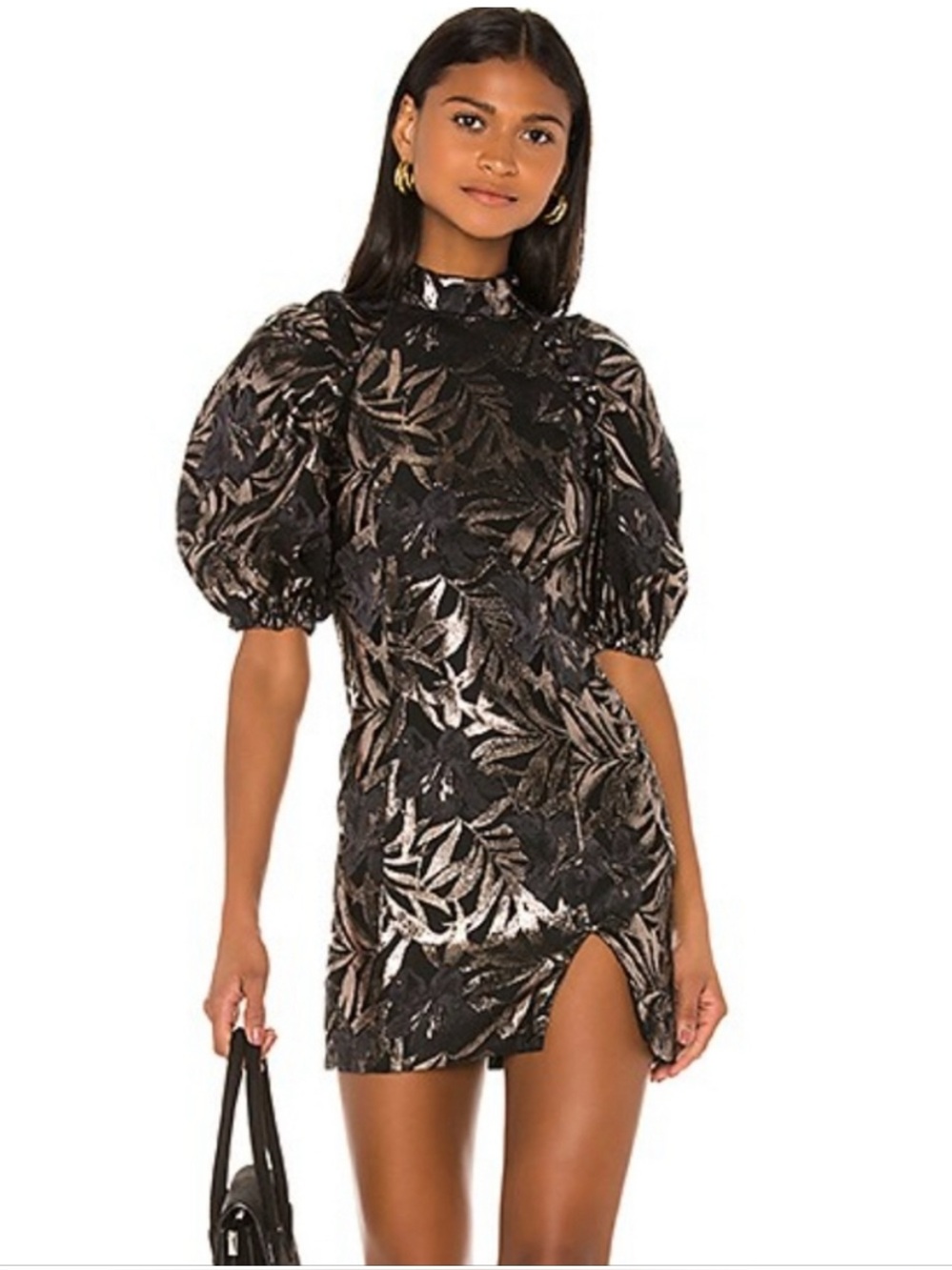 CAMILA COELHO Metallic Mini Dress Lux Cocktail Dark Romance Evening Whimsigoth M